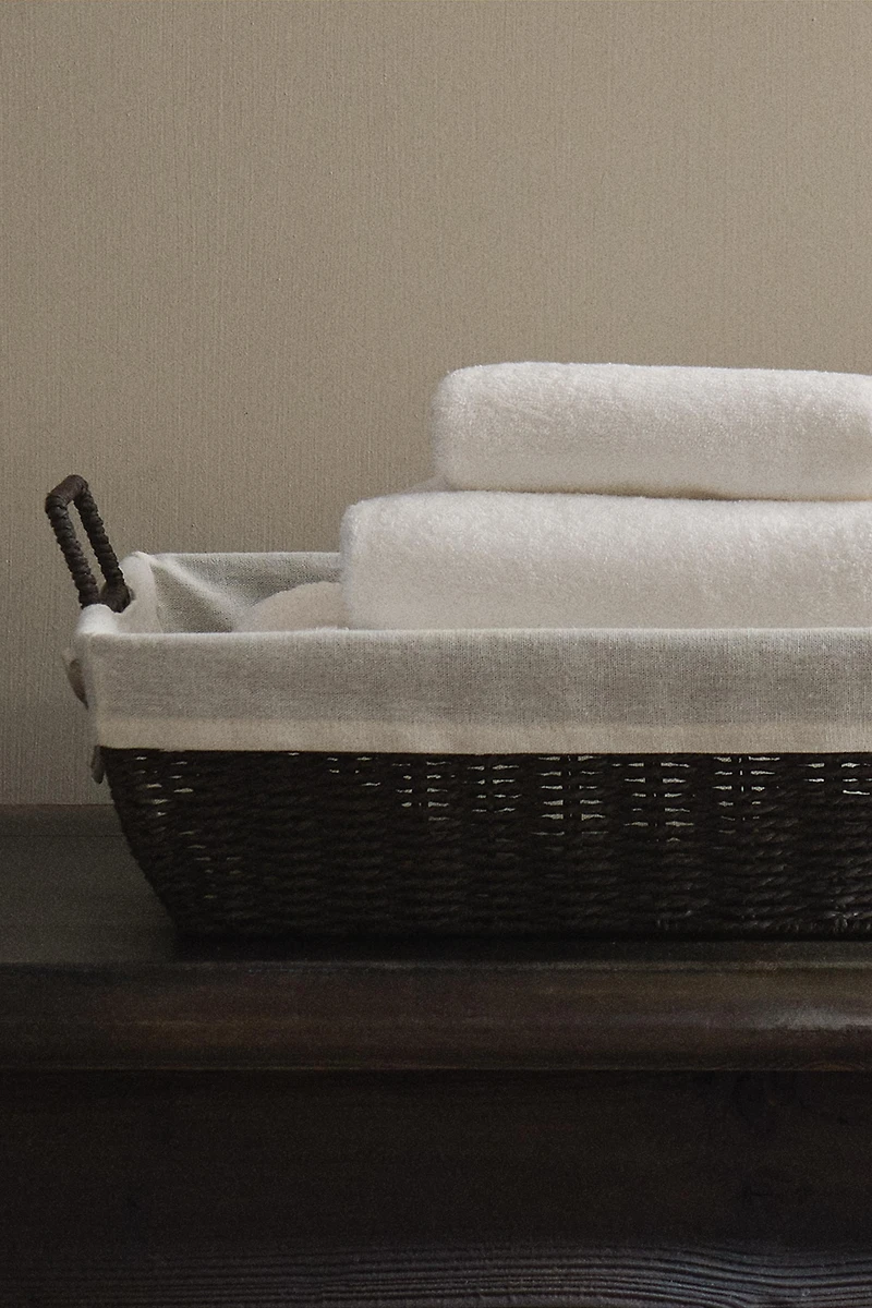 IRONING BASKET WITH FABRIC LINING