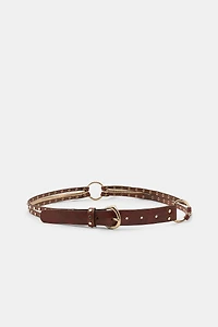 CEINTURE BIMATIÈRE CUIR ET CLOUS