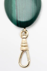 Malachite stone charm