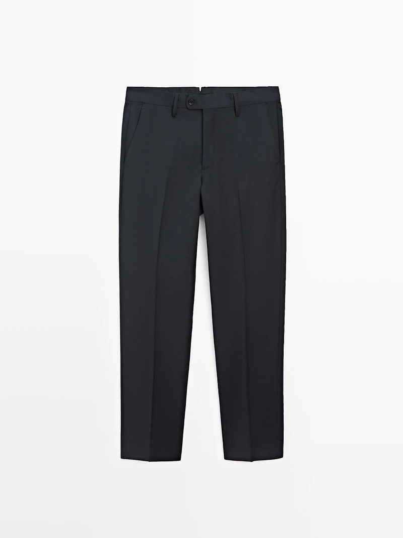 Pantalon de costume en laine froide