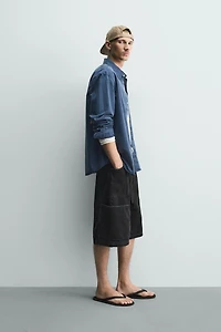 BELTED BAGGY FIT SHORTS