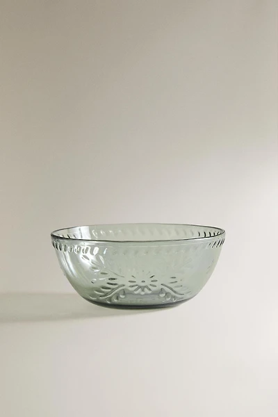 ACRYLIC FLORAL BOWL