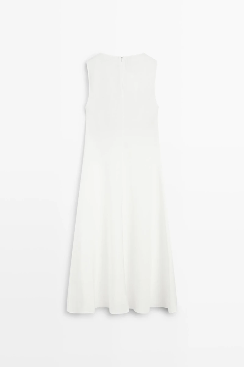 Flowing linen midi dress