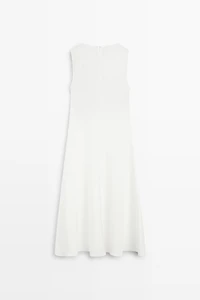 Flowing linen midi dress
