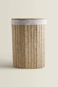 FABRIC-LINED LAUNDRY HAMPER