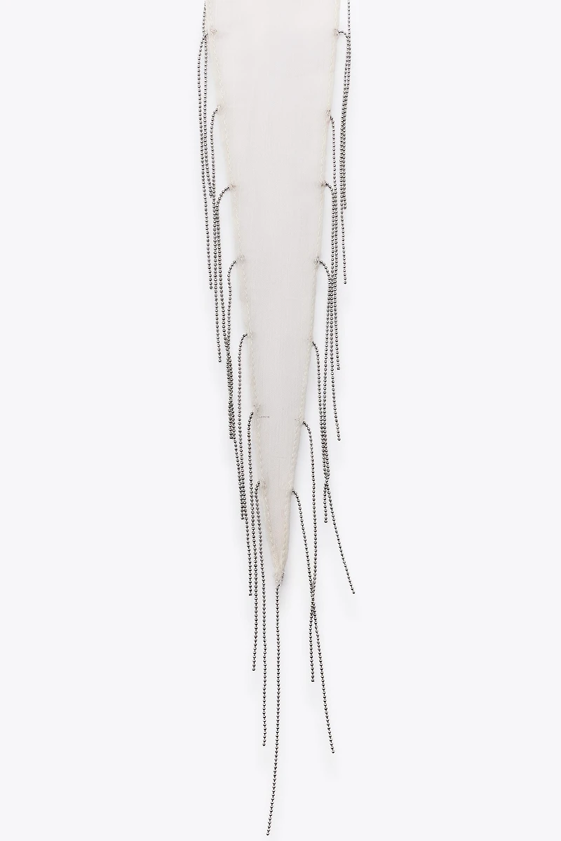 BEADED FRINGE SCARF