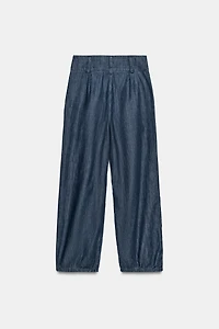 PLEATED BARREL PANTS