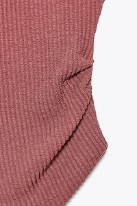 DRAPED TEXTURED TOP