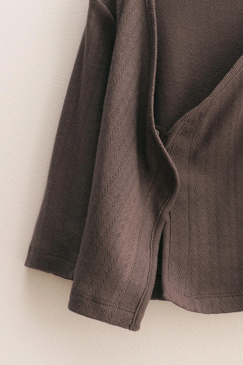 ZARA TIMELESS - T-SHIRT KIMONO POINTELLE