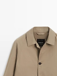 Lightweight cotton blend trench coat