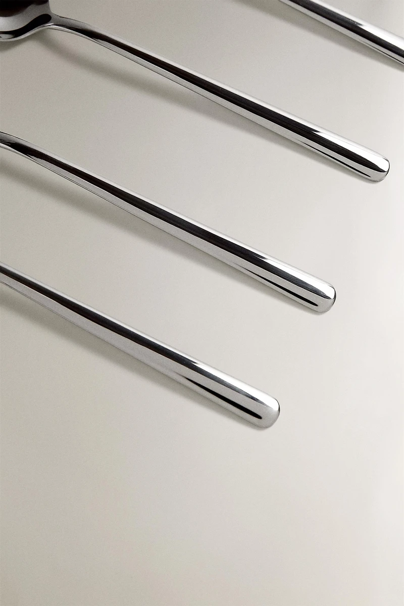 SET OF SHINY STEEL SPOONS (SET OF 4)