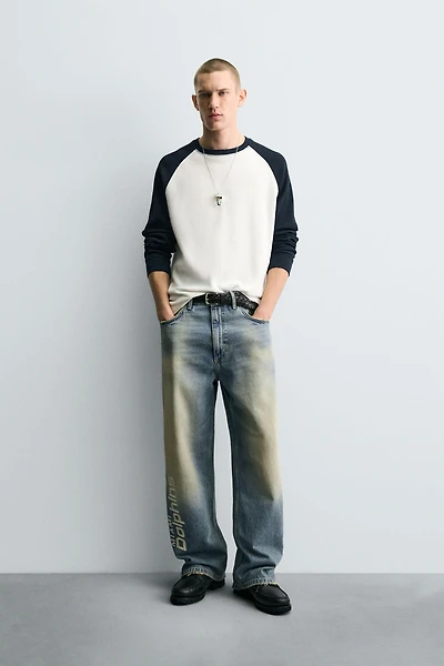 NFL MIAMI DOLPHINS EMBROIDERED RELAXED FIT JEANS