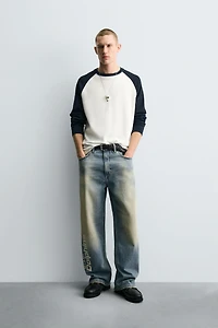 NFL MIAMI DOLPHINS EMBROIDERED RELAXED FIT JEANS