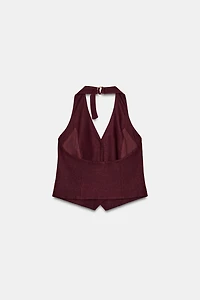 GILET HALTER AVEC LIN