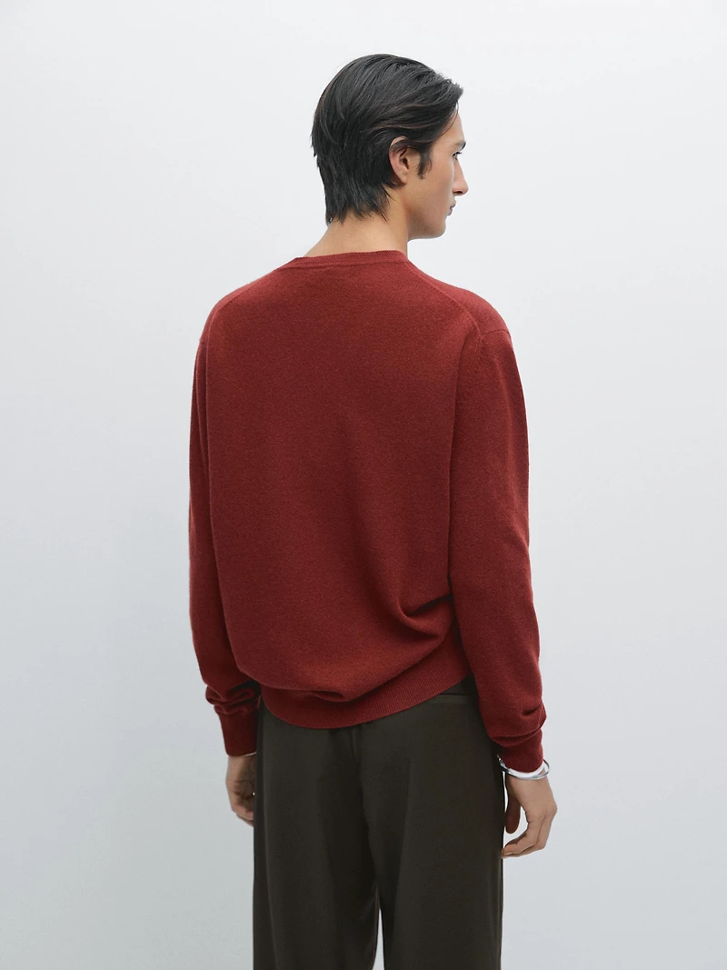 Pull col rond en laine mélangée