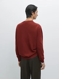 Pull col rond en laine mélangée