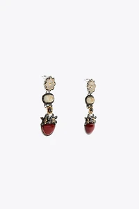 BOUCLES D'OREILLES FLEUR PIÈCES RÉSINE