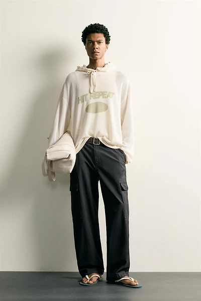 RELAXED FIT HOODIE SWEATSHIRT