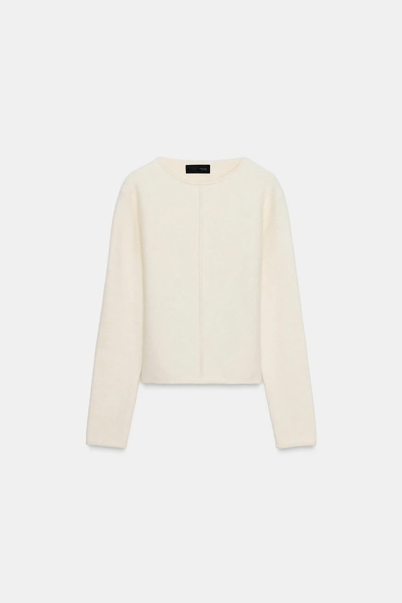 SOFT KNIT SWEATER WITH SEAM DETAIL