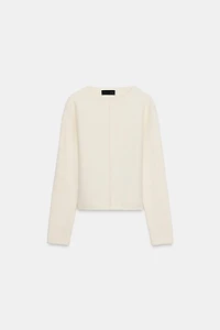 SOFT KNIT SWEATER WITH SEAM DETAIL