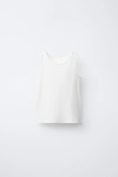 T-SHIRT CÔTELÉ SANS MANCHES