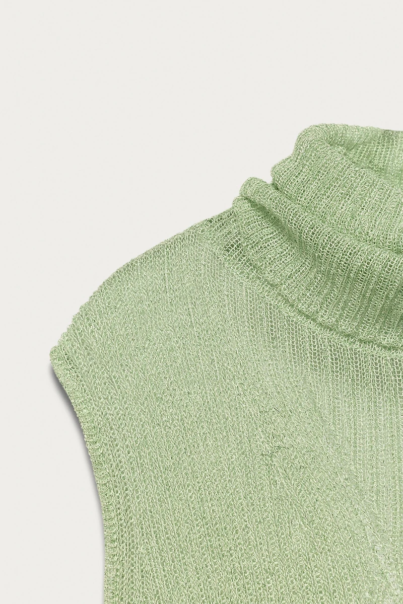 MARISA BERENSON X ZARA METALLIC THREAD KNIT TOP
