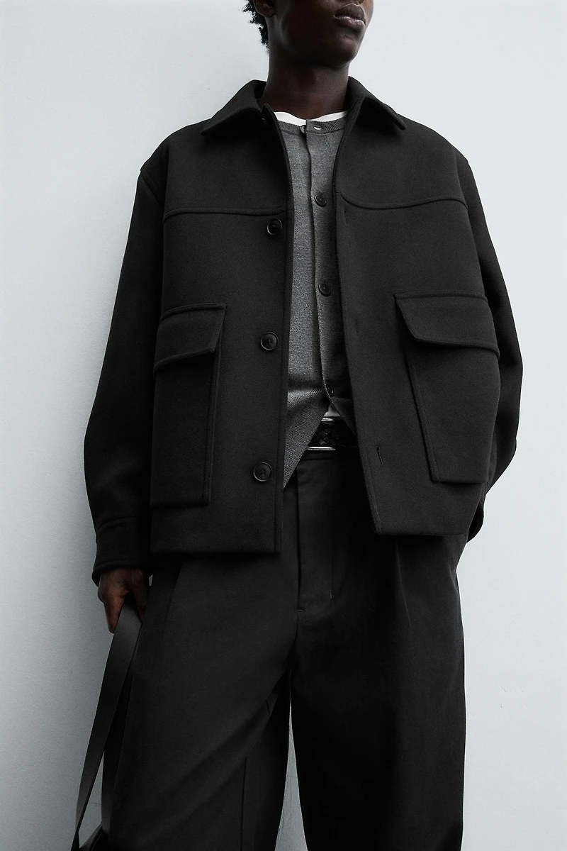 REGULAR FIT POCKET OVERCOAT