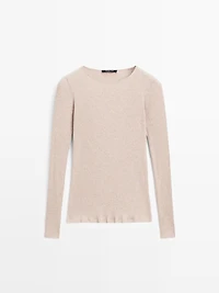 T-shirt manches longues côtelé