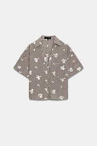 EMBROIDERED PLAID SHIRT