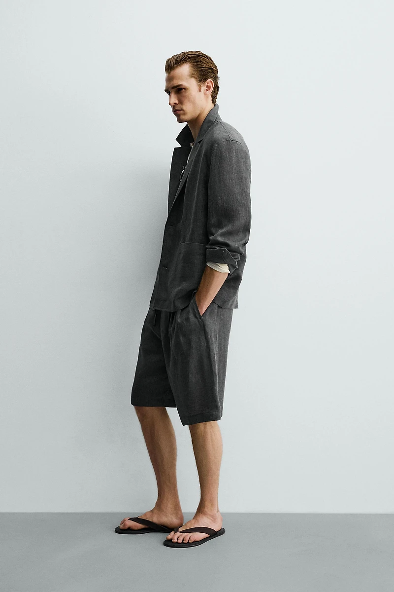 100% LINEN OVERSHIRT