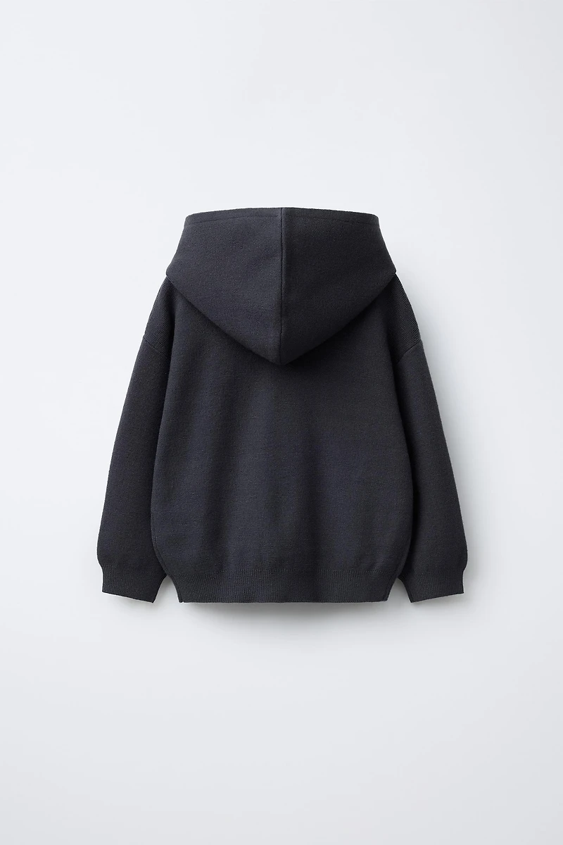 KNIT JUMPER WITH LETTER PATCH