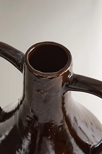 BROWN CERAMIC VASE