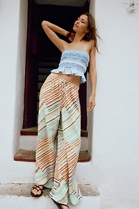 STRIPED SMOCKED TOP