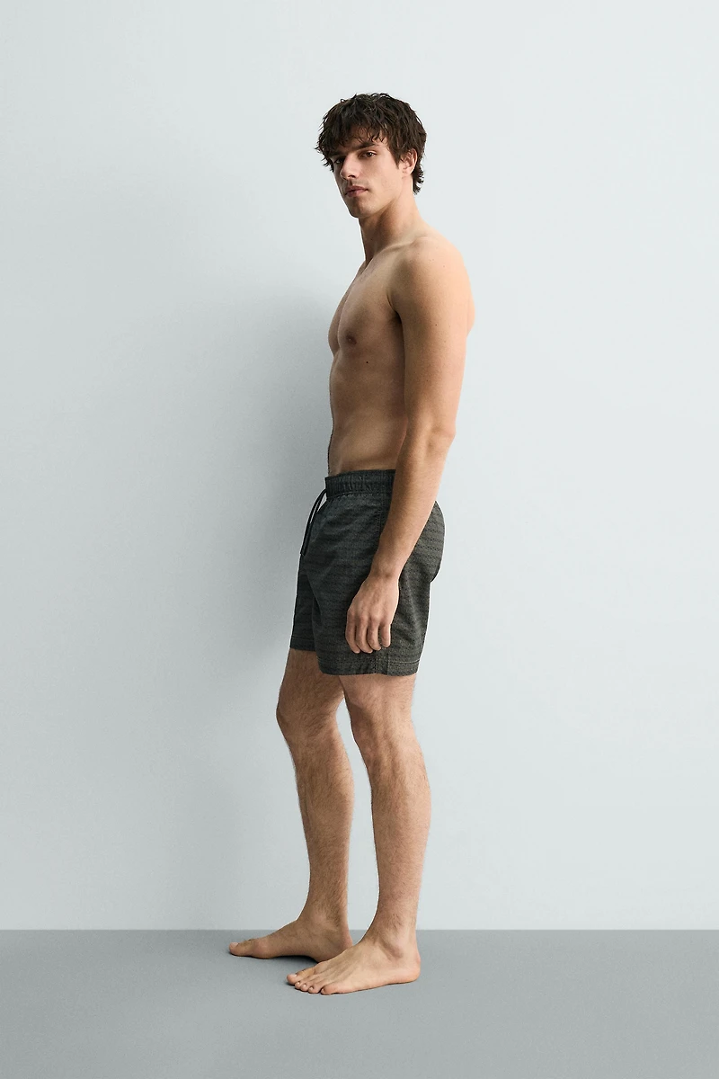 MAILLOT DE BAIN LONG À IMPRIMÉ GÉOMÉTRIQUE
