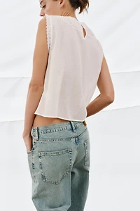ZW COLLECTION EMBROIDERED SLEEVELESS TOP