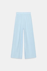 PANTALON LARGE À TAILLE ÉLASTIQUE