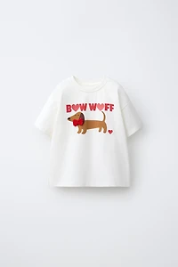 PUPPY PRINT T-SHIRT