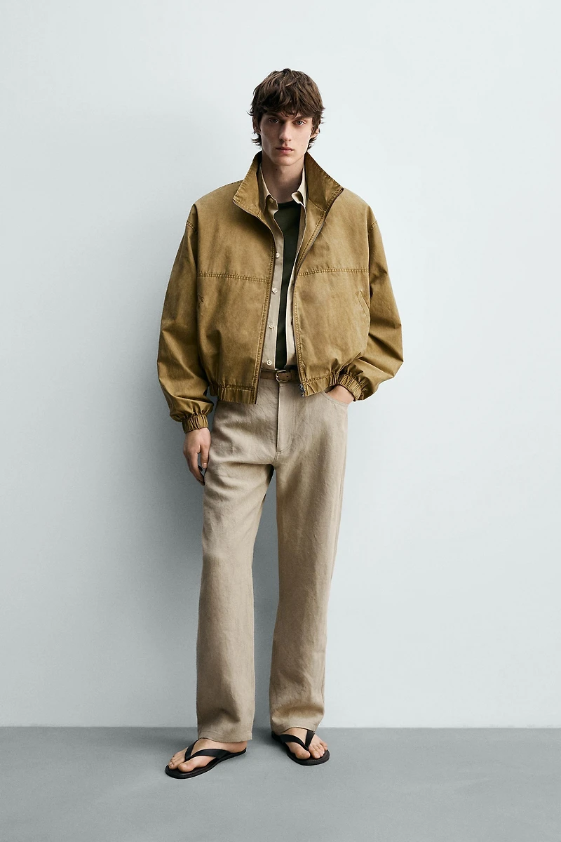 BLOUSON DÉLAVÉ COUPE COURTE