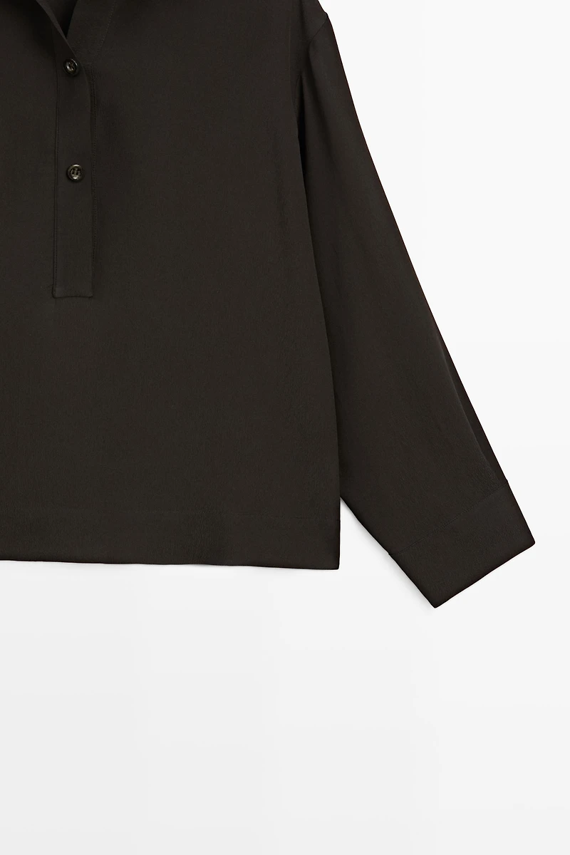 Flowing button-up shirt