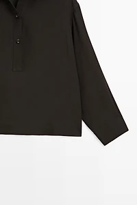 Flowing button-up shirt