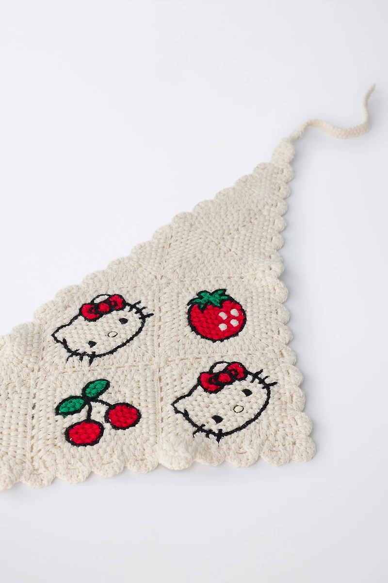 HELLO KITTY © SANRIO CROCHET KNIT BANDANA