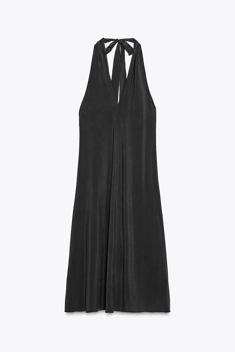 ROBE MIDI HALTER NŒUD