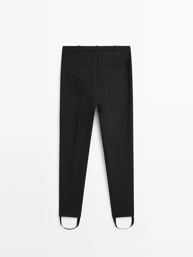 100% cotton trousers with elasticated hems