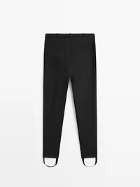 100% cotton trousers with elasticated hems