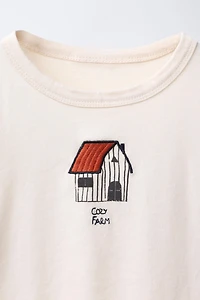 EMBROIDERED HOUSE T-SHIRT