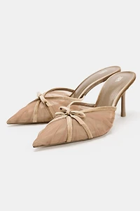 MESH BOW MULES