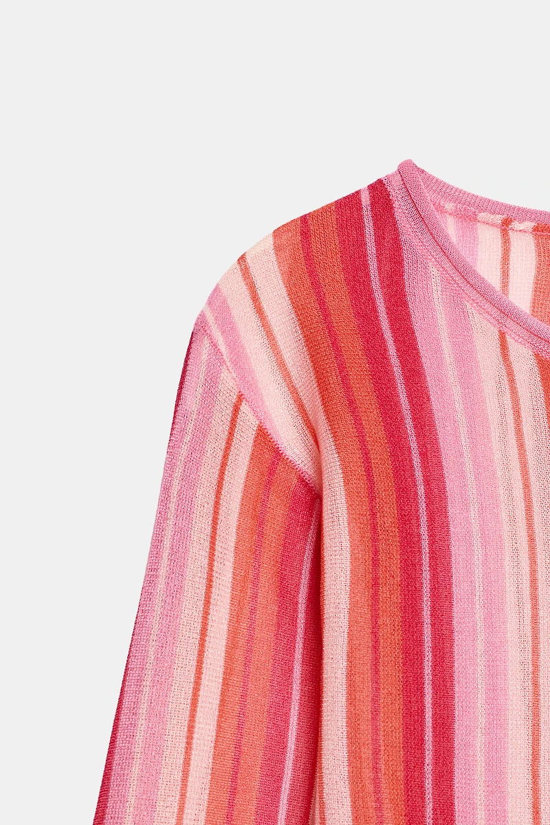 FINE STRIPED KNIT JUMPER