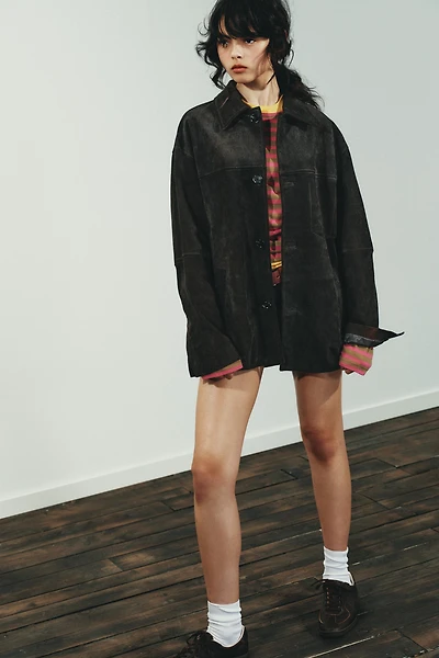 100% SUEDE OVERSIZED JACKET