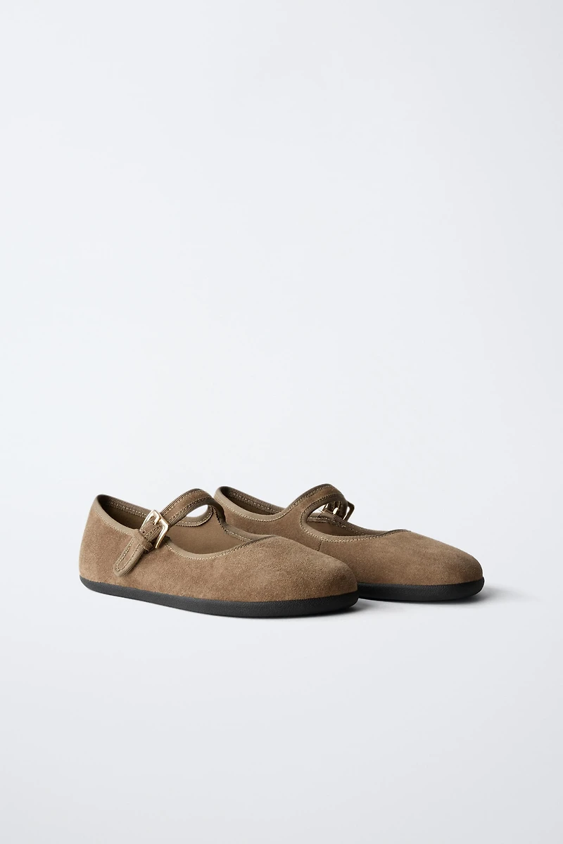 BAREFOOT LEATHER BALLET FLATS