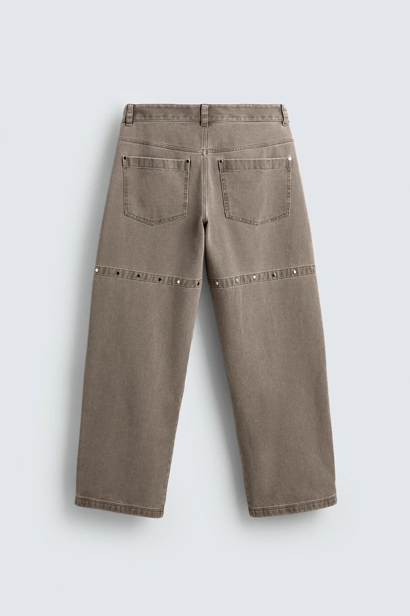 RELAXED FIT STUDDED PANTS